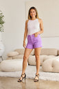 RFM Tummy Control High Waist Raw Hem Denim Shorts