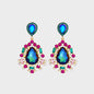 Teardrop Shape Rhinestone Alloy Dangle Earrings