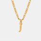 Titanium Steel Letter Pendant Necklace