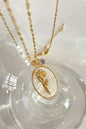 Flower Shell Pendant Copper Necklace