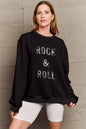 Simply Love Full Size ROCK & ROLL Round Neck Sweatshirt