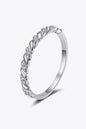 Moissanite Rhodium-Plated Half-Eternity Ring