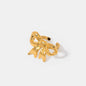 18K Gold-Plated Stainless Steel Bow Ring