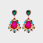 Teardrop Shape Rhinestone Alloy Dangle Earrings
