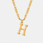 Titanium Steel Letter Pendant Necklace