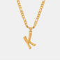 Titanium Steel Letter Pendant Necklace