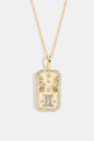 Rhinestone Constellation Pendant Copper Necklace