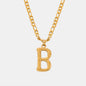 Titanium Steel Letter Pendant Necklace
